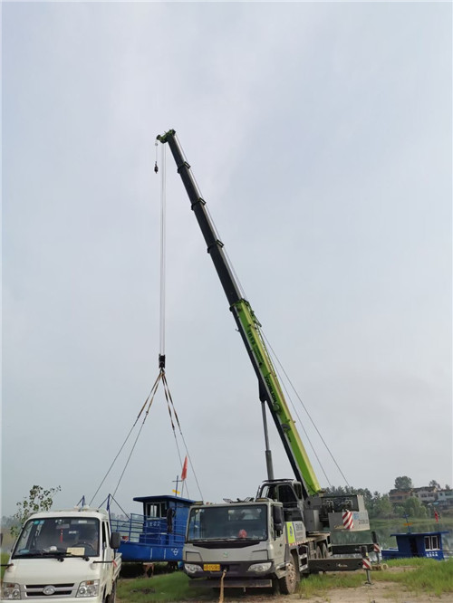 江口县桥梁建设吊装案例